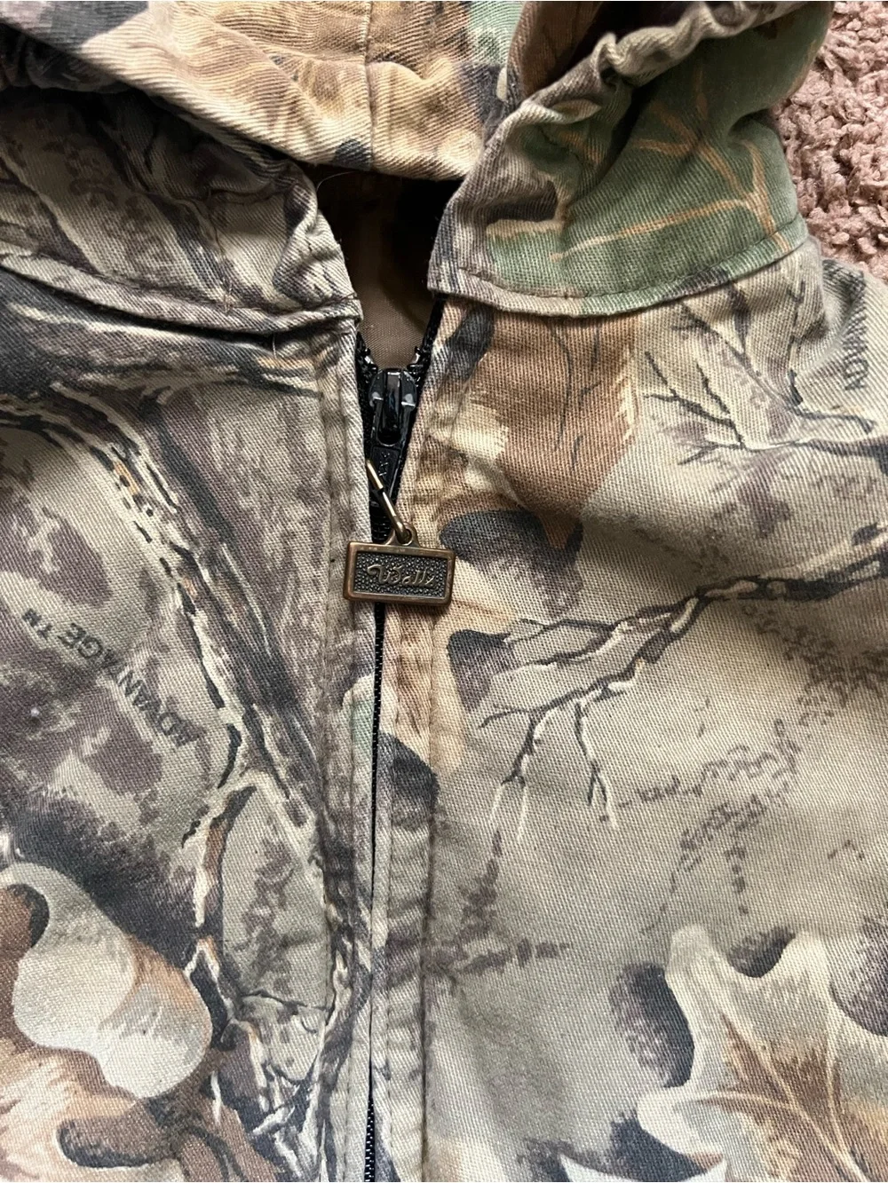 Vintage Walls USA Made Advantage Timber Camo Hunting Jacket Hooded Youth 12